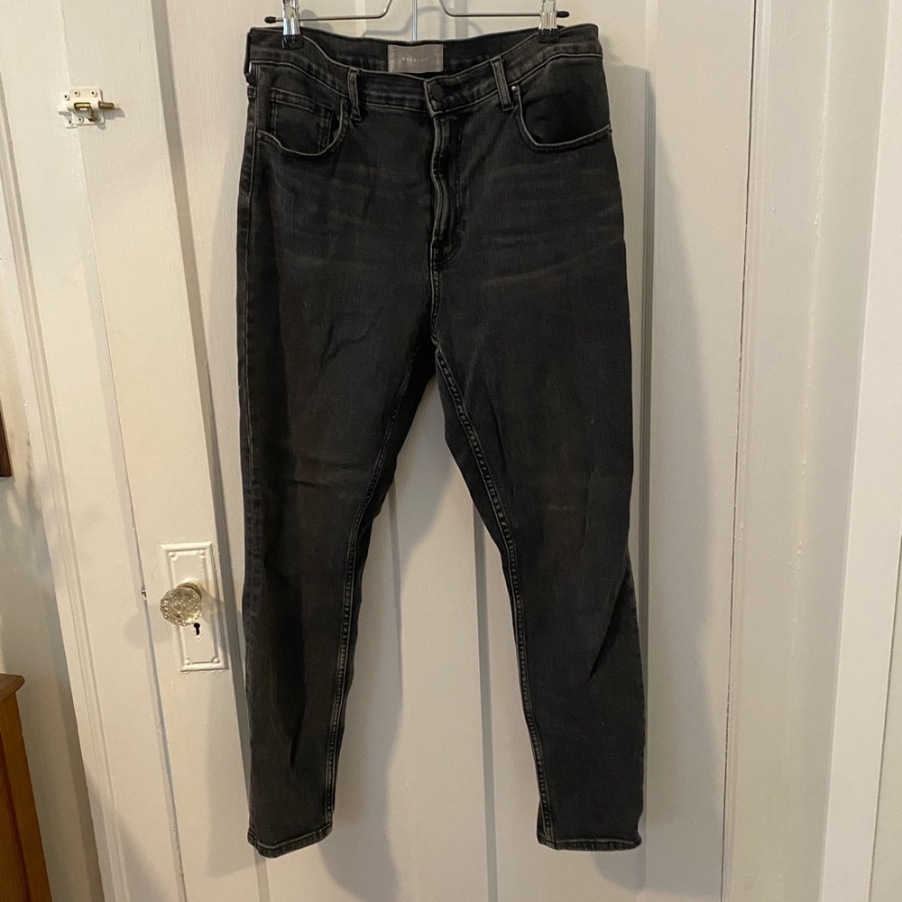 Everlane High-waisted washed black jeans